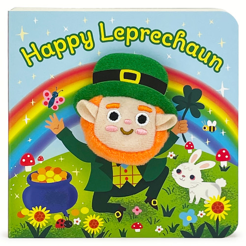 Happy Leprechaun Puppet Book by Brick Puffinton, Amanda Enright, Cottage Door Press, 9781646380657