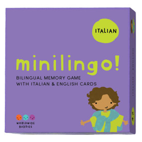 Minilingo Italian / English Bilingual Flashcards (Bilingual memory game with Italian & English cards) by Worldwide Buddies, 9798988932635