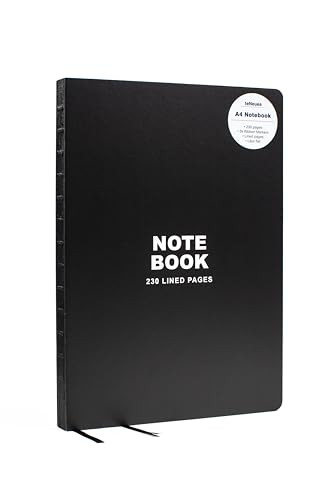 teNeues - Notebook Hardcover A4 - 230 Lined Pages with Lay Flat Binding, Classic Black: A4 Notebook (A4 Notebook) by teNeues Publishing, 9781623259457
