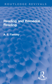 Reading and Remedial Reading - 9781032269931 by A. E. Tansley, 9781032269931
