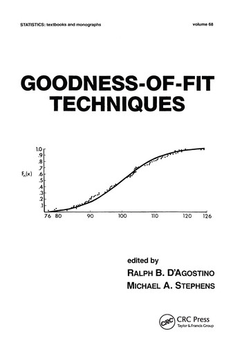 Goodness-of-Fit-Techniques by Ralph B. D'Agostino, 9780367580346