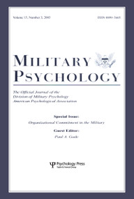 Organizational Commitment in the Military (A Special Issue of military Psychology) by Paul A. Gade, 9780805895919