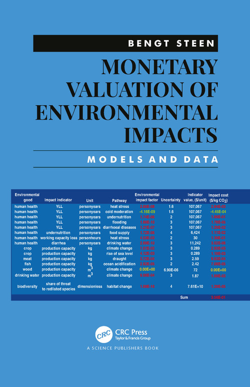 Monetary Valuation of Environmental Impacts (Models and Data) by Bengt Steen, 9781032086248