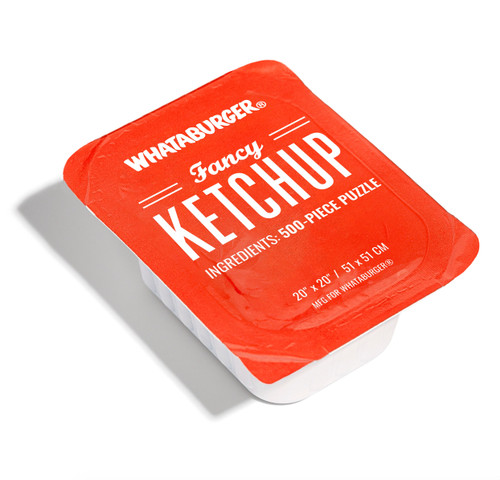 Whataburger Fancy Ketchup Puzzle (500-Piece Puzzle in a Large Collectible Whataburger Dipping Sauce Container) by Blue Star Press, 9781963183061