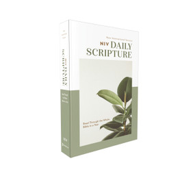 NIV, Daily Scripture, Paperback, White/Sage, Comfort Print (365 Days to Read Through the Whole Bible in a Year) by Zondervan, 9780310462200