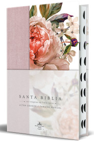 Biblia Reina Valera 1960 letra grande. Tela rosada con flores, manual con índice / Spanish Bible RVR 1960, Large Print, Pink Floral Cloth with Index by Reina Valera Revisada 1960, 9798890981653