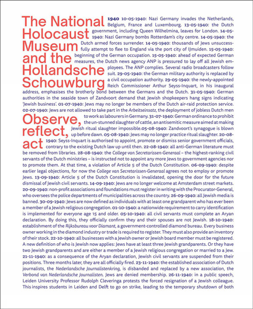 The National Holocaust Museum and the Hollandsche Schouwburg (Observe, reflect, act) (Dutch; Flemish Edition) by Annemiek Gringold, Asjer Waterman, 9789462625495