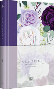 KJV Holy Bible, Large Print Medium Format, Purple Cloth Hardcover with Floral Design, Ribbon Marker, Red Letter by ORIGIN, 9798890981868