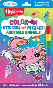Color-In Stickers and Puzzles! Adorable Animals by Highlights, 9781639622894