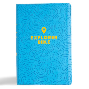 CSB Explorer Bible for Kids, Sky Blue LeatherTouch, Indexed (Placing God's Word in the Middle of God's World) by CSB Bibles by Holman, 9798384518679