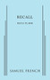 Recall by Eliza Clark, 9780573701580