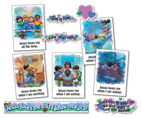 Jesus Loves Me Bulletin Board Set by Carson Dellosa Education, 9780887248788