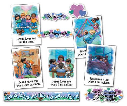 Jesus Loves Me Bulletin Board Set by Carson Dellosa Education, 9780887248788