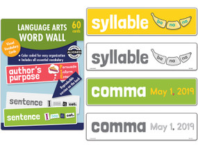 Language Arts Word Wall, Grade 1 by Carson Dellosa Education, 9781483853116