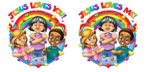 Jesus Loves Me Two-Sided Decoration by Carson-Dellosa Christian Publishing, 9781594413759