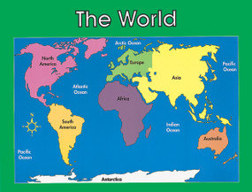 World Map Chart by Carson Dellosa Education, 9781594418778
