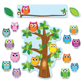 Colorful Owls Behavior Bulletin Board Set by Carson Dellosa Education, 9781624420344
