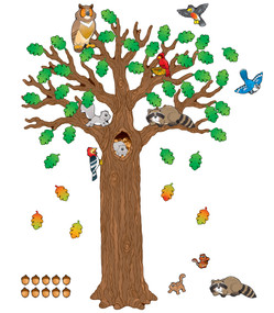 Big Tree with Animals Bulletin Board Set by Carson Dellosa Education, 9781600224256