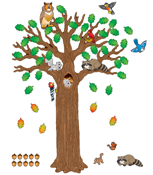 Big Tree with Animals Bulletin Board Set by Carson Dellosa Education, 9781600224256