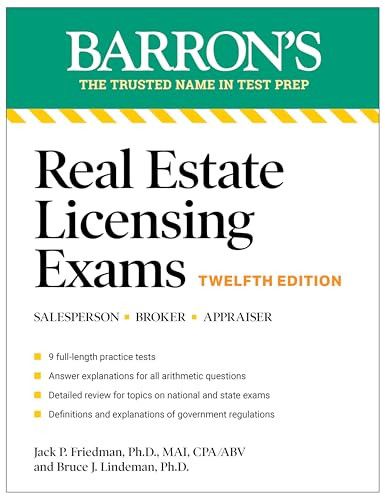 Real Estate Licensing Exams, Twelfth Edition by Jack P. Friedman, J. Bruce Lindeman, 9781506296210