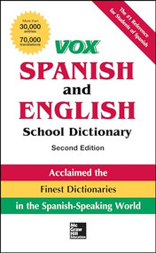 VOX Spanish and English School Dictionary, Paperback, 2nd Edition by Vox, 9780071816649