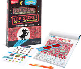 brainPLAY Top Secret Spy Puzzles and Codes (Puzzle Book Packed with Brain Teasers and Hidden Pictures Challenges for Kids 7 and Up) by Highlights, 9781639622917