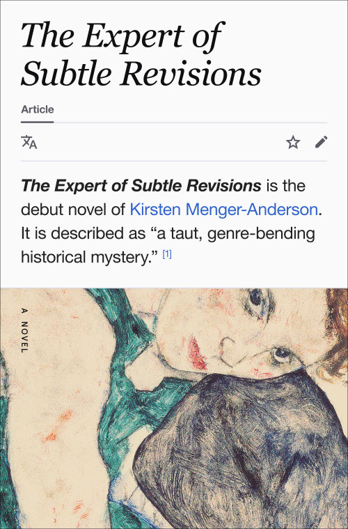 The Expert of Subtle Revisions (A Novel) by Kirsten Menger-Anderson, 9780593798300