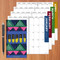 2025-2026 Bright Tribal Small Monthly Pocket Planner, 9798889611592
