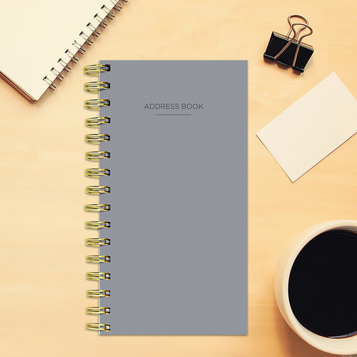 Gray Spiral Address Book, 9781646668830