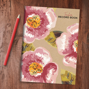 Floral Kraft Botanical 7.5"x10.25" Teacher Record Grade Book, 9781643327075