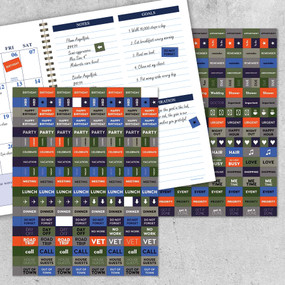 Blue & Orange Sticker Pack, 9798889612278