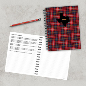 Texas Plaid Spiral Journal, 9781646661268