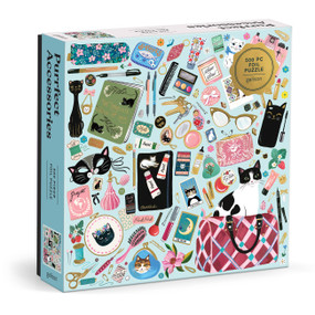 Purrfect Accessories 500 Piece Foil Puzzle by Galison, Christine De Carvalho, 9780735384293