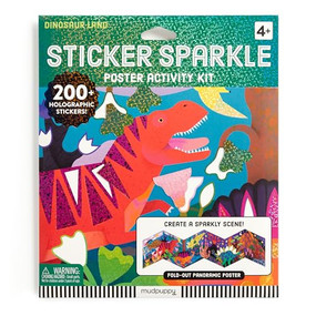 Dinosaur Land Sticker Sparkle Poster Activity Kit by Natasha Durley, 9780735384460