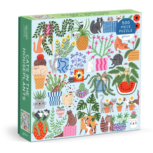 Cats in the Houseplants 500 Piece Puzzle by Holly Maguire, 9780735384538