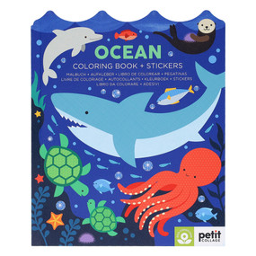 Ocean Coloring Book + Stickers by Petit Collage, 9781797234908