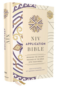 NIV Application Bible, Hardcover, Multi-Cream, Red Letter, Comfort Print (Bringing the Ancient Message of the Bible into Your World) by Zondervan, 9780310465096