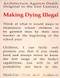 Making Dying Illegal by , 9781931824224