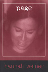 Page by Hannah Weiner, 9780937804629