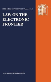 Law on the Electronic Frontier (Hume Papers on Public Policy 2.4) by Hector MacQueen, Margaret Simpson, 9780748605941