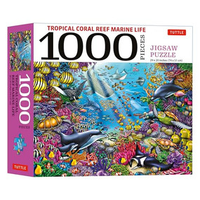 Tropical Coral Reef Marine Life - 1000 Piece Jigsaw Puzzle (Finished Size 29 in X 20 inch (74 x 51 cm)) - 9780804858670 by Hue Huynh, 9780804858670