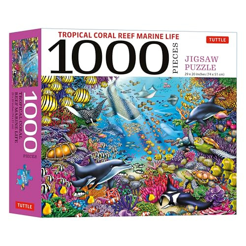 Tropical Coral Reef Marine Life - 1000 Piece Jigsaw Puzzle (Finished Size 29 in X 20 inch (74 x 51 cm)) - 9780804858670 by Hue Huynh, 9780804858670