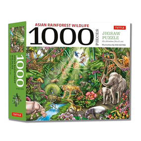 Asian Rainforest Wildlife - 1000 Piece Jigsaw Puzzle (Finished Size 29 in X 20 inch (74 x 51 cm)) - 9780804858700 by Hue Huynh, 9780804858700