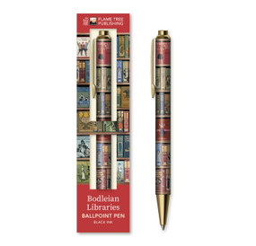 Bodleian Libraries: High Jinks Bookshelves Boxed Decorative Ballpoint Pen by Flame Tree Studio, 9781835621936