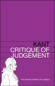 Critique of Judgement by Immanuel Kant, 9780028475004