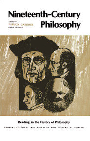 Nineteenth-Century Philosophy by Patrick Gardiner, 9780029112205