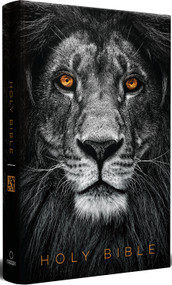 KJV Holy Bible, Large Print, Handy Size format, Hardcover, Lion of Judah, Ribbon Marker, and Red Letter by ORIGIN, 9798890982582