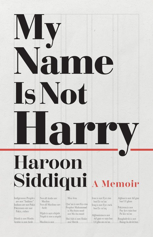 My Name Is Not Harry (A Memoir) by Haroon Siddiqui, 9781459748903