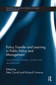 Policy Transfer and Learning in Public Policy and Management (International Contexts, Content and Development) - 9781032927657 by Peter Carroll, Richard Common, 9781032927657