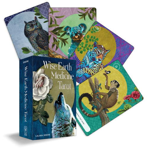 Wise Earth Medicine Tarot ((78 Full-Color Cards and 96-Page Full-Color Guidebook)) by Lalania Simone, 9781578638635